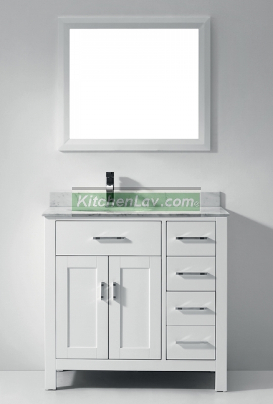 36 Inch Bathroom Vanity With Offset Sink - Artcomcrea